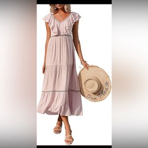 Women Summer Boho Short V Neck Floral  Dress Evening Cocktail Party Beach New